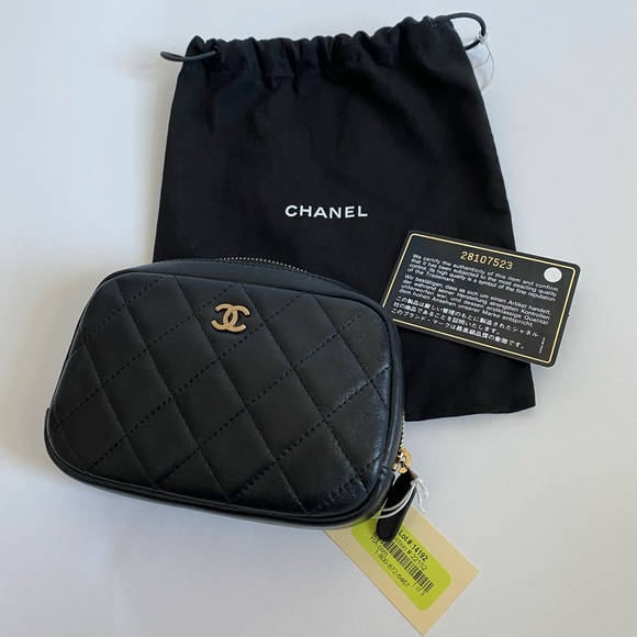 CHANEL Handbags - CHANEL O Case Quilted Small Pouch Lambskin